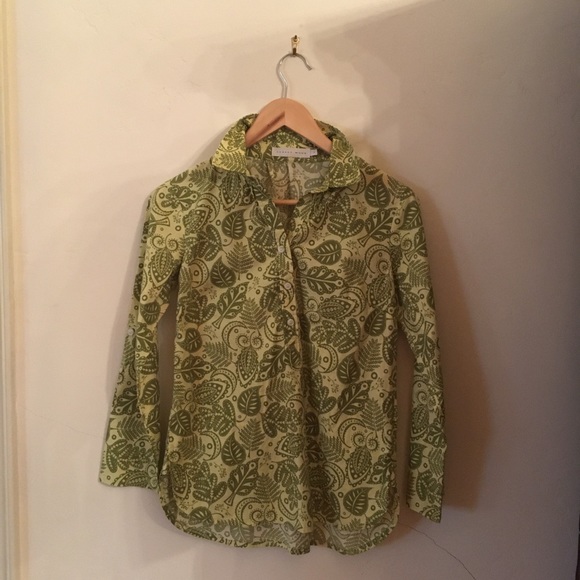 Green Floral Blouse - Picture 2 of 5